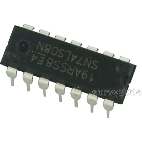 10pcs/lot SN74LS08N SN74LS08 74LS08N 74LS08 SN74LS08 HD74LS08P QUADRUPLE 2-INPUT POSITIVE-AND GATES IC DIP-14