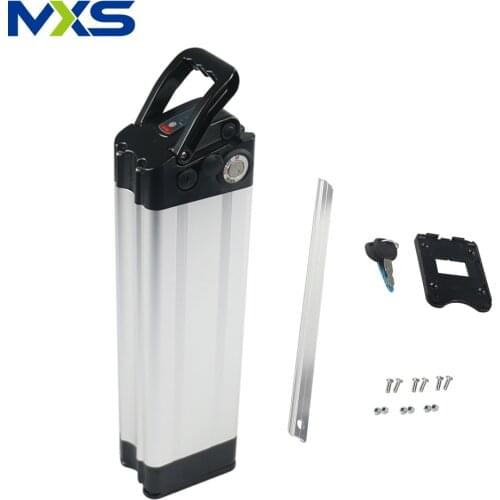 24v 36v 48v silver fish ebike battery case electric bike battery box fat tire bike battery case emtpy box