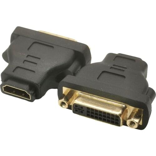 1pcs DVI TO HDMI-compatible ADAPTER DVI-I 24+5 TO HDTV FEMALE TO FEMALE ADAPTOR TO DVI