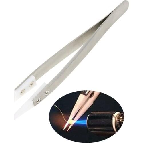 Anti-static Stainless Steel Tweezers Maintenance Tools Industrial Precision Straight Tweezers Repair Tools