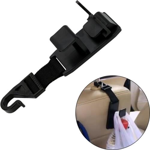 Auto Fastener Clip Headrest Holder Car Seat Back Hooks Car Hanger Hooks 1 Piece for Bags Purse Cloth Grocery Storage Organizer