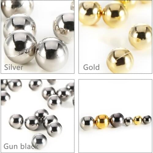 5MM 6MM 8MM 10MM Shiny Gold Color No Holes Pearl DIY Plastic Imitation Pearl Bead for Garment Hand Craft Art Decoration