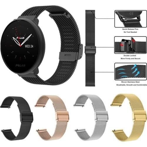 Stainless Steel Band Straps For Polar Vantage M/M2/Unite/Grit X Bracelet For Polar ignite 2 Smart Watch Band Metal Wrist Strap
