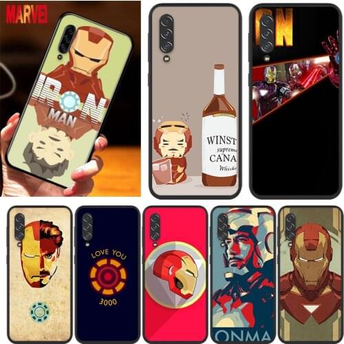Popular Iron Man Art For Samsung Galaxy A90 A80 A70 S A60 A50S A30 S A40 S A2 A20E A20 S A10S A10 E Black Phone Case Cover