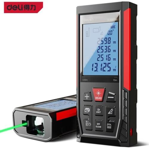 DL DL331070L Rechargeable Green Laser Rangefinder Voice Broadcast Length Measuring Instrument Dual Power Supply Building Tools