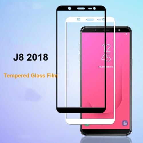 For Samsung Galaxy J8 2018 High Quality Explosion-proof Tempered Glass Full Cover Screen Protector Film Black Color Glass Film