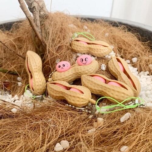 Fidget Toys Decompression Edamame Toys Antistress Popper Toy Infinite Peanut Peas Beans Keychain Fidget Squishy Decompression