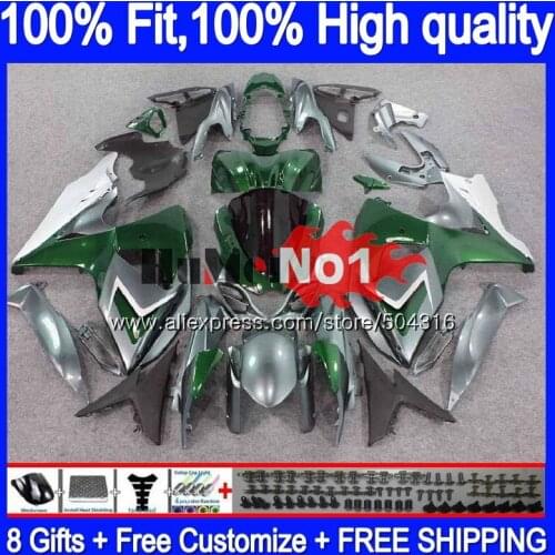 Injection For SUZUKI GSX-R1000 GSXR 1000 K9 23MC.13 Green silver GSXR1000 2009 2010 2011 2012 2013 09 10 11 12 13 16 OEM Fairing