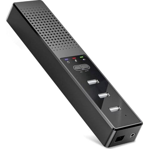 3 in 1 Computer Speakers with Microphone & Hubs USB Conference Speaker, PC Mic for Video Conference