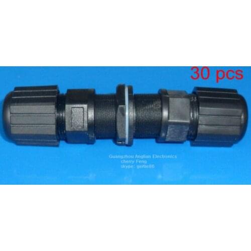 M20 double head, IP67 rated outdoor, RJ45 Ethernet waterproof connector, 30 pieces/lot DHL EMS Free Shipping