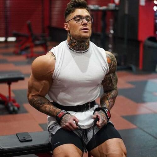 2021 New Tank top Gyms Workout Fitness Bodybuilding sleeveless shirt Male Cotton clothing Sports Singlet Men Running vests