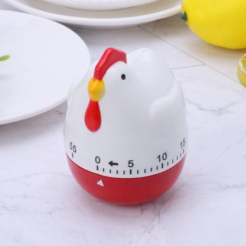 Cute Hen Shape Kitchen Cooking Timer Mechanical Countdown Clock Alarm Reminder Tool Home Decor 667A