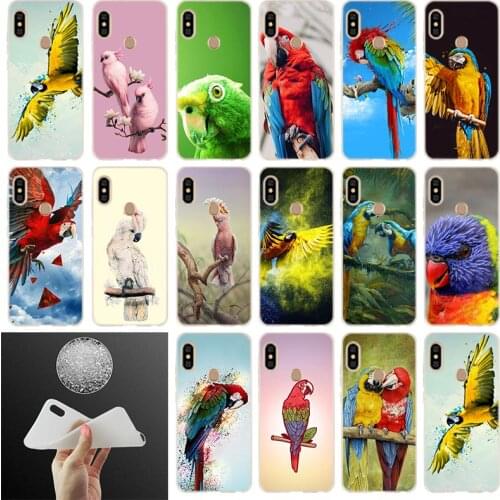 Animal parrot pattern CasesSoft Case Cover For Xiaomi Redmi Note 10 9 8 7 6 5 Pro 10s 9s 9T 8T Bag