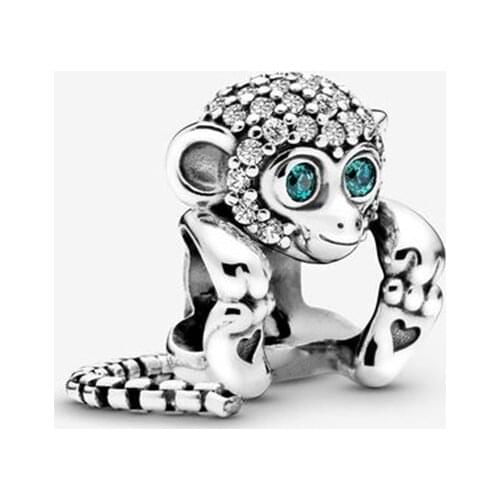 925 Sterling Silver Little Monkey Charm Fit Original 3mm Bracelet&Bangle Making Fashion DIY Jewelry For Women