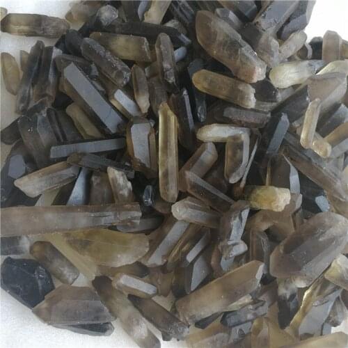 200g NATURAL BLACK QUARTZ CRYSTAL POINTS ROUGH ORIGINAL