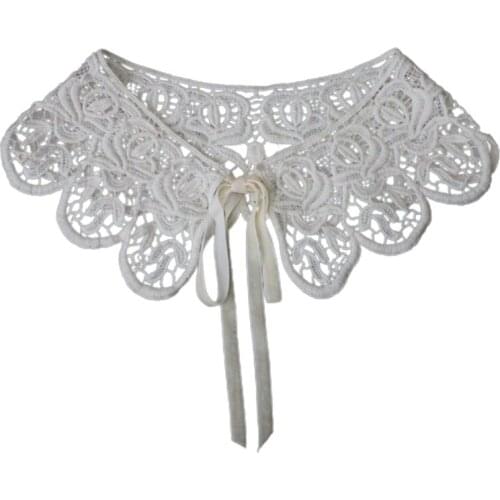 New Women Fake Collar Shawl Floral Lace Decorative Necklace Half Shirt Poncho