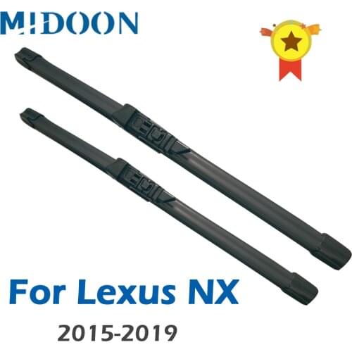 MIDOON Wiper LHD Front Wiper Blades For Lexus NX 200 NX200 NX200t NX300h 2015 - 2019 Windshield Windscreen Front Window 26"+16"