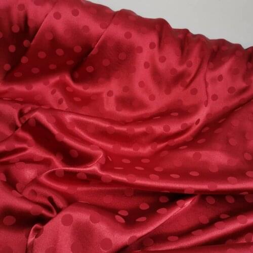 Dress Glossy Qualified Fabric Simple Elegant Jacquard Dot Style Soft DIY Sewing Craft Pajamas Fabric