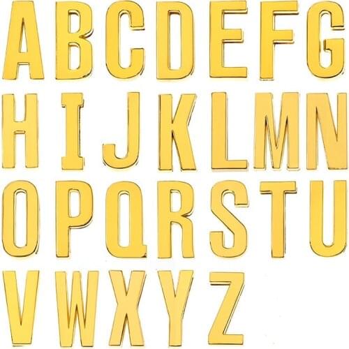 Nice 30mm slider charms, gold letter charms without diamonds, DIY letters