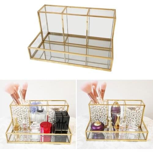 Clear Cosmetic Makeup Brush Storage Case Holder Box Desk Organizer Transparent Cosmetic Make Up Organizer Brush Lipstick Holder