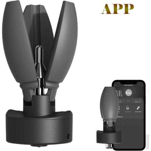 QIUI USB Charge APP Control Stretching Anus Expander BDSM Slave Chain Butt Tail Chastity Device Anal Plug Sex Toys For Women Men