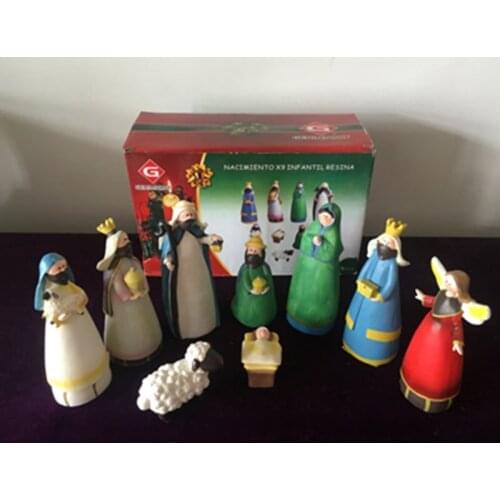 European Style Cartoon Christmas Manger Group Wooden House Presents Christian Gifts Gifts Catholic Holy Things