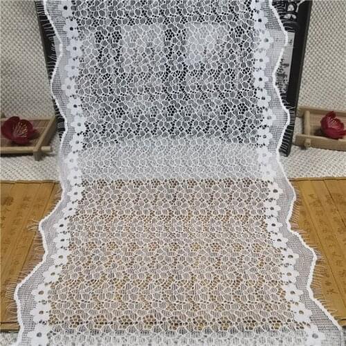 RR3474-1 22cmEyelash lace white gauze dress clothes dress skirt decorative lace fabric diy accessories
