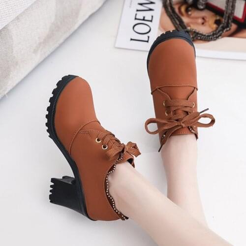 Gladiator Boots Lace Up Pumps Zip High Heels Dress Shoes Leather Platform Shoes For Women Metal Female Shoes zapatos mujer 8305G