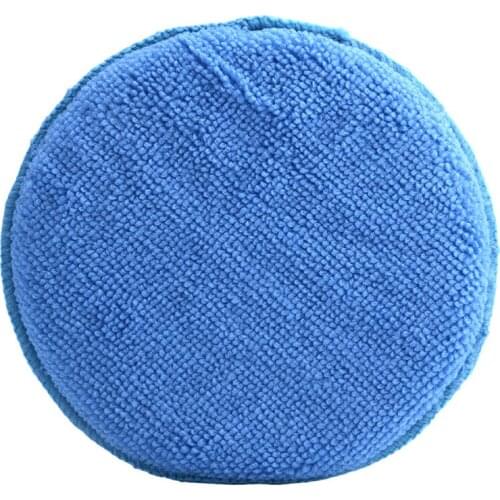 Blue Microfiber Foam Sponge Polish Wax Applicator Pad Mat For Home Cleaning YST J60F