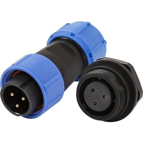 SP17 Industrial Circular 2 3 4 5 7 9 Pin IP68 Waterproof Docking M16 Adapter PBT Plastic Electronic Power Aviation Connector