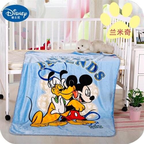 Disney Flannel Mickey Mouse Printed Thin Blankets Throws Bedding 100x150cm Size Children Bed Sheet Home Bedroom Decoration