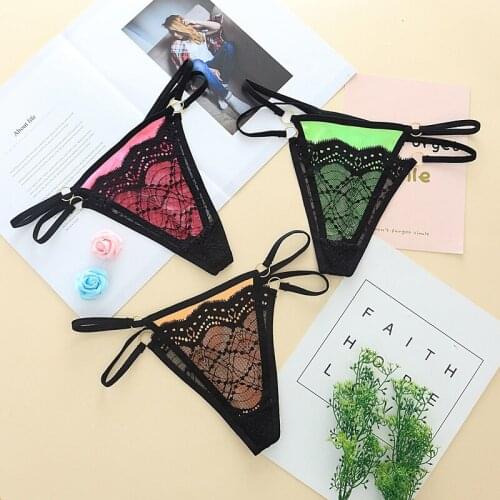Women Underwear Transparent Lace Panties Thongs And G Strings Low Waist Sexy Briefs Underpants