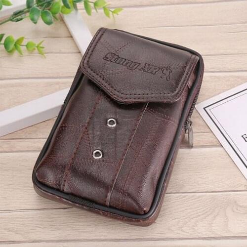 Vintage Leather Waist Bag Belt Loop Holster Carry Phone Pouch Wallet Case Q1QA