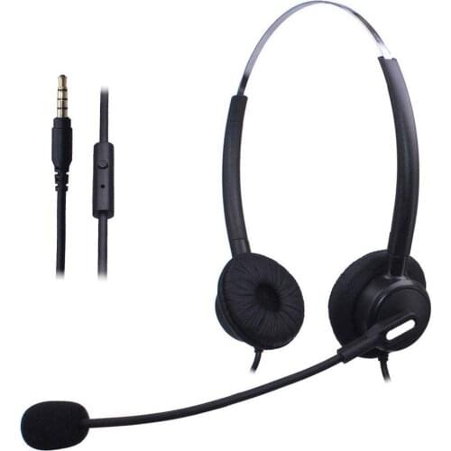 Wantek 3.5mm Jack Mobile Phone Headset with Flexible Noise Canceling Mic for Apple iPhone LG HTC Samsung Galaxy Android Phones