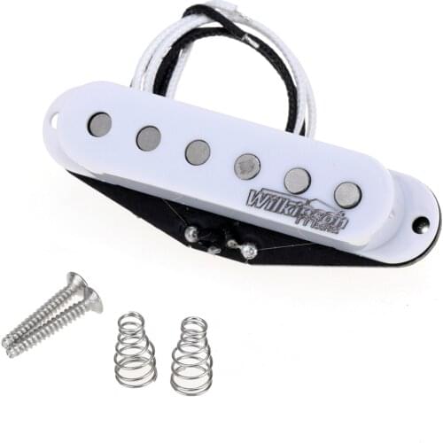 Wilkinson M Series High Output Alnico 5 Strat Single Coil Neck Pickup for Stratocaster Electric Guitar, White