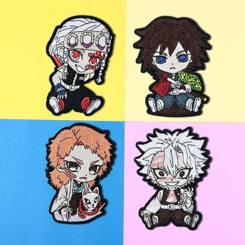 Japanese anime Embroidery Cool boy Patches for Clothing DIY Sticker Clothes Iron on Badges Childrens clothing accessories