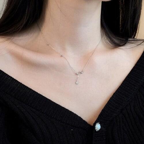 REETI 925 Sterling Silver star Necklaces & Pendants For Women High Quality Sterling-silver-jewelry choker