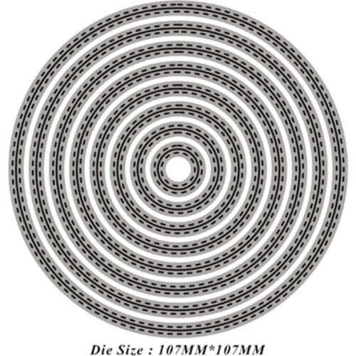 107*107mm Circle Frame Set Metal Cutting Dies for DIY Scrapbooking Photo Album Decorative Embossing Paper Card Crafts Die Cut