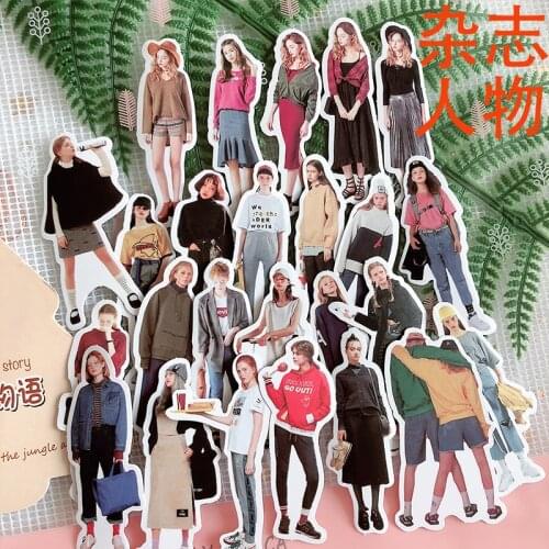 145pcs Kawaii Stationery Stickers Magazine collage wear Diary Planner Decorative Mobile Stickers Scrapbooking DIY Craft Stickers