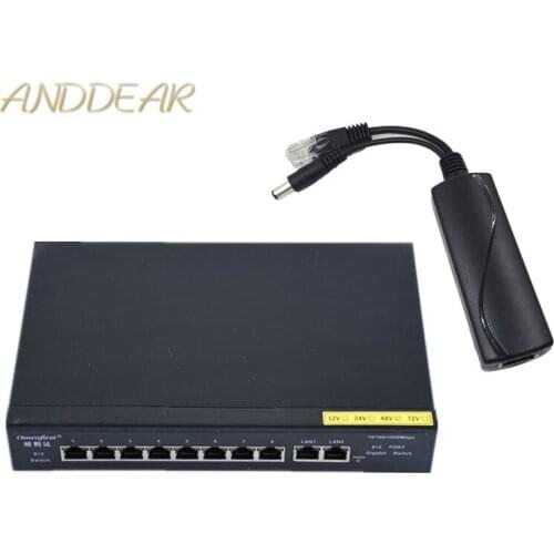 4 POE 48v 10 port gigabit unmanaged poe switch 8*10/100 mbps POE poort; 2*10/100/1000 mbps UP Link poort; NVR poort 280M