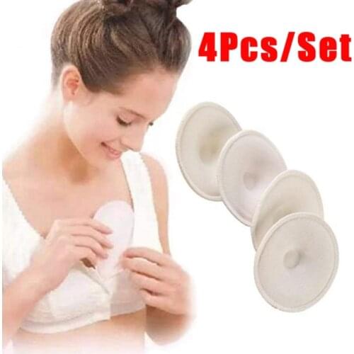 4Pcs Washable Breast Pads Anti-overflow Maternity Nursing Pad Baby Feeding Breastfeeding Breathable Absorbency Mom Necessary
