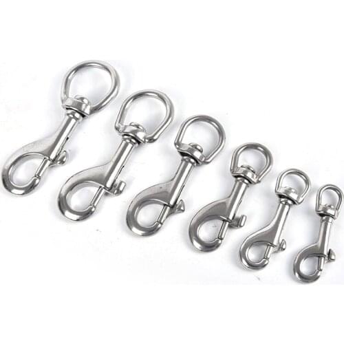 65mm/70mm/80mm/90mm/100mm/120mm Stainless Steel Bolt Snap Hook Clip Diving Singel Hook BCD Accessories Tools