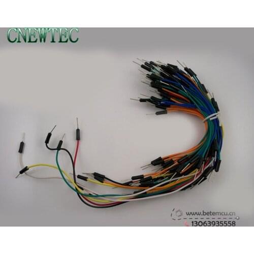 65pcs/lot Solderless Breadboard Cable Jump Wires for Bread Board