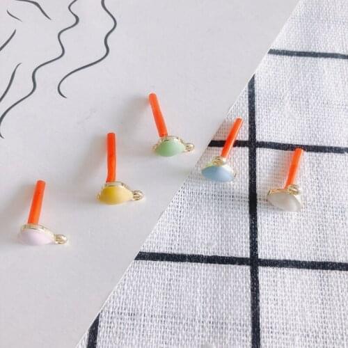 DIY jewelry accessories wholesale fashion trend love heart-shaped alloy drop oil simple earrings material accessories