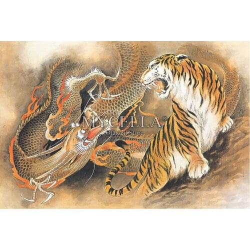 Heavens Roar Diamond Embroidery 5D Diy Diamond Painting Mosaic Cross Stitch Dragon tiger Needlework Crafts Home Decor Cartoon