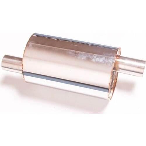 Automobile exhaust pipe system back pressure straight row S-type tailpipe middle muffler general stainless steel 304