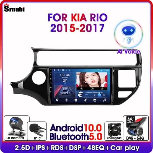 Android 10.0 Car Radio Multimidia Video Player Navigation GPS For Kia RIO 4 K3 2015-2017 2Din 4Gnet DSP RDS Head Unit with Frame