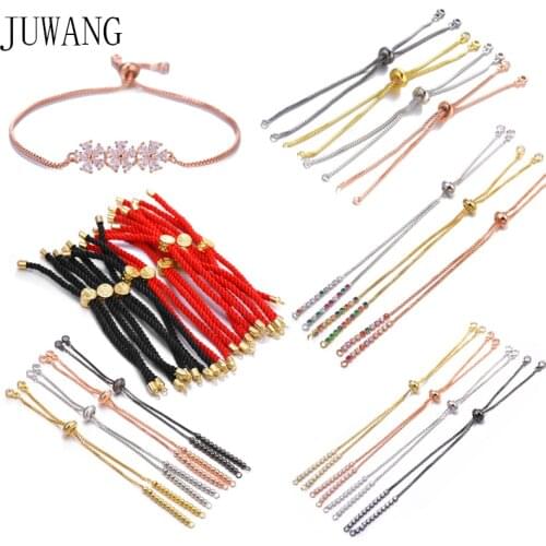 JUWANG Handmade DIY Bracelet Jewelry Accessories Adjustable Chains Connectors Links Metal For Women Bracelets Making Supplies