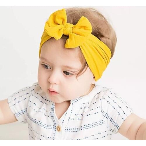 Baby Headband Soft Turban Knotted Baby Hair Accessories for Newborn Toddler Children Baby Nylon Turban Headband