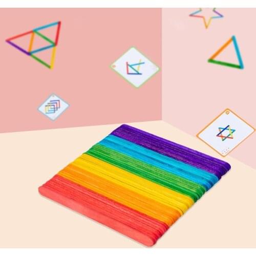 Kid Multicolor DIY Building Game Math Counting Sticks Early Education Puzzle Toy Counting Rod Kids Preschool Math Learning Toy